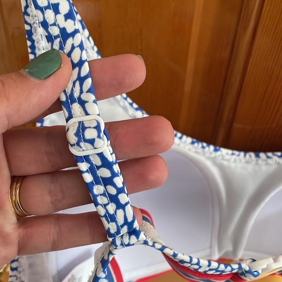 NWT Joules Ariel Swim Top(12) and Bottom(14) blue spot pattern - Picture 12 of 13